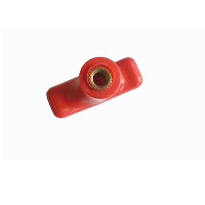 Operasi Kunci Fittings ujung kabel Merah T-Gandeng Dengan Perunggu Threaded sisipan