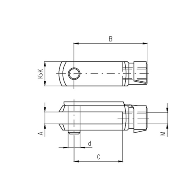 Pengikat dengan Threaded Clevis Pin Rod End Zinc Plated Clevis Pin Clip