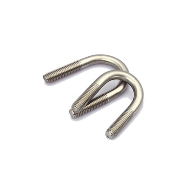 Fittings ujung kabel biasa Ukuran pipa Zinc Plated Round Bend U-Bolt Dengan Hex Nuts