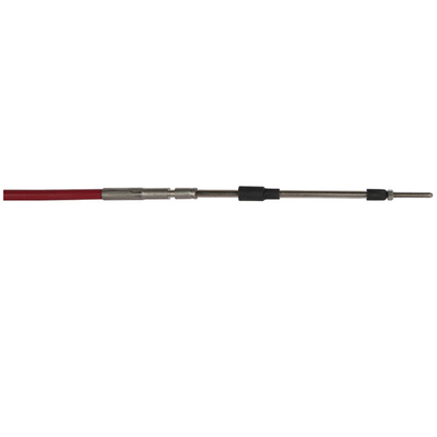 Kabel Pengendalian Shift Throttle Kapal Laut Memiliki Jaket Merah Dengan Fittings Baja Berkualitas
