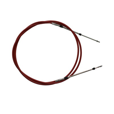 Kabel Pengendalian Shift Throttle Kapal Laut Memiliki Jaket Merah Dengan Fittings Baja Berkualitas