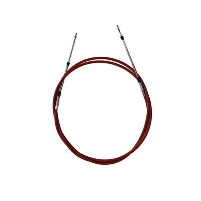 Kabel Pengendalian Shift Throttle Kapal Laut Memiliki Jaket Merah Dengan Fittings Baja Berkualitas