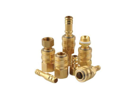 1.6MPa Single Handed Kuningan Quick Couplings Semi Otomatis Jenis