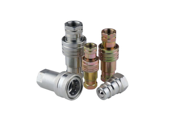ISO5676 Ball Valves Type Hydraulic Quick Couplings NBR Seal Carbon Steel Material