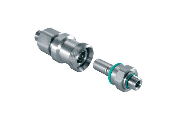 Viton Rail Industry BSPP 0.25'' Flat Face Coupler, Pasangan Baja Rinsing