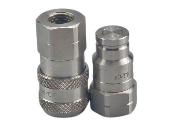 Coupler Cepat Wajah Datar Hidraulik NPT ISO16028 0,5''