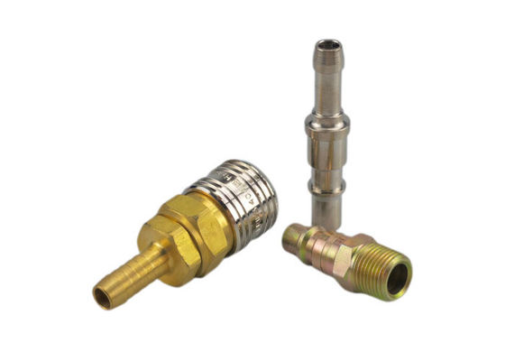 3/8 '' Sambungan ujung batang selang Pneumatic Quick Coupling