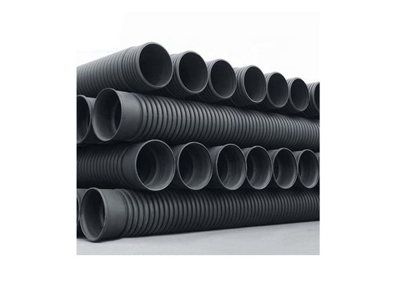 SN8 Pipa pembuangan terkubur Pipa selokan HDPE polietilena dinding ganda