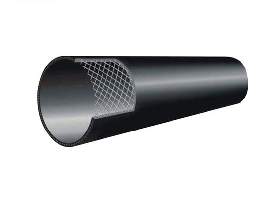 Sistem drainase pipa PE komposit dengan rangka kawat baja mesh