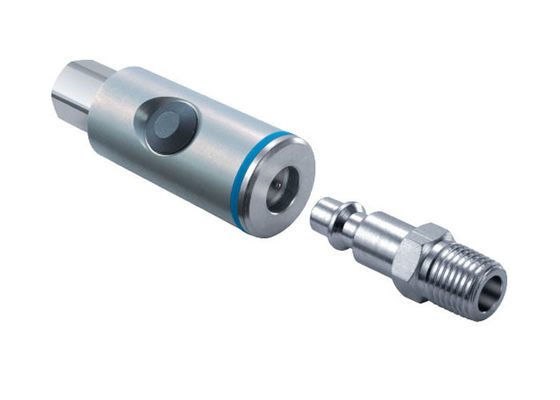 Industrial Interchange Pushbutton Safety Coupling dengan Compressed Air Pneumatic Quick Coupling