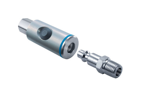Industrial Interchange Pushbutton Safety Coupling dengan Compressed Air Pneumatic Quick Coupling