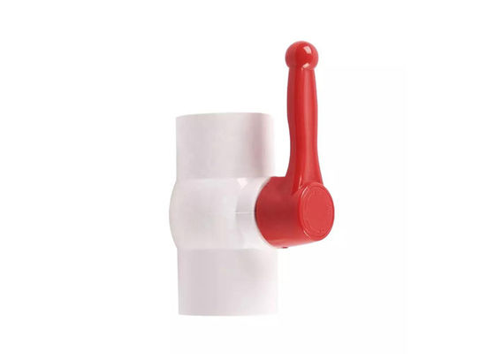 2 Way Straight Through Type Manual PVC Ball Valve UPVC Kontrol aliran air tetap
