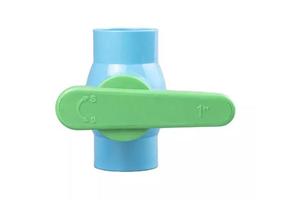Plastik PVC Ball Valve ABS Handle Socket Untuk Pengendalian Air