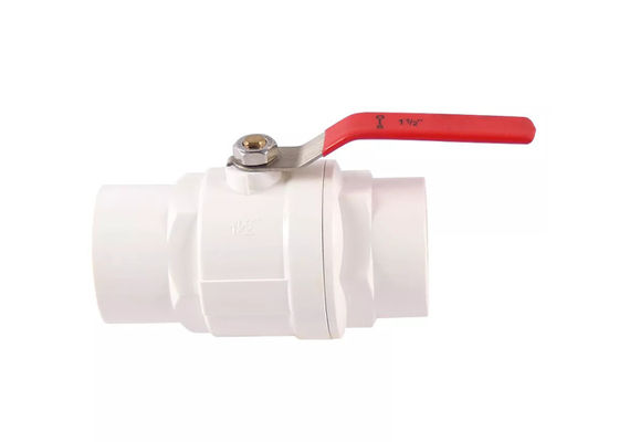 1/2 "-4" ABS Chrome Masukkan PVC Dua Bagian Ball Valve Stainless Steel Handle