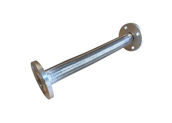 DN150 gaya pipa minyak koneksi flensa logam SS 304 dikepang bellow selang stainless steel fleksibel
