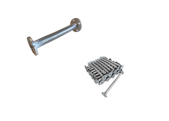 Gaya konektor flange selang elastis berlapis kawat stainless steel