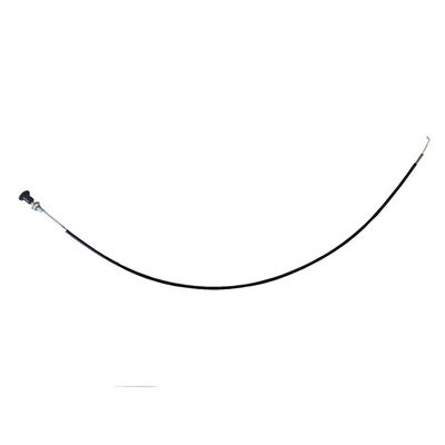 Kabel perakitan dengan Genggam Bulat Hitam 940MM Panjang 76MM Perjalanan SS316 Tali Kawat Hitam Saluran