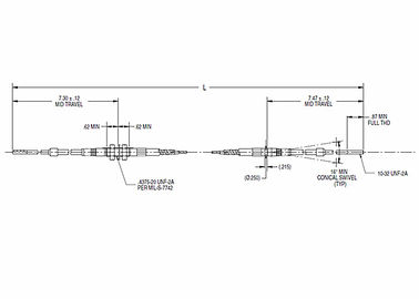 Push Pull Control Kabel Perhimpunan Mudah Instal Mudah Mempertahankan Untuk Mechanical Starter