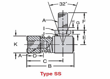 SS Series Stainless Steel Ball Joint Untuk Peralatan Lawn / Taman