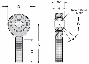UMAX-T Series PTFE-Lined Heavy-Duty Rod Ends. Presisi Kekuatan Tinggi untuk Otomotif / Balapan