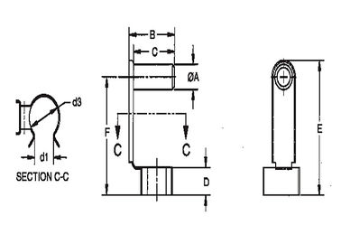 Industri stainless steel Clevis Pin TXLSP Seri Clevis Pin Spring Clip