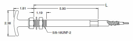 1-6mm Diameter Luar Kontrol Tarik Mekanis Dengan 1-5mm Diameter Dalam