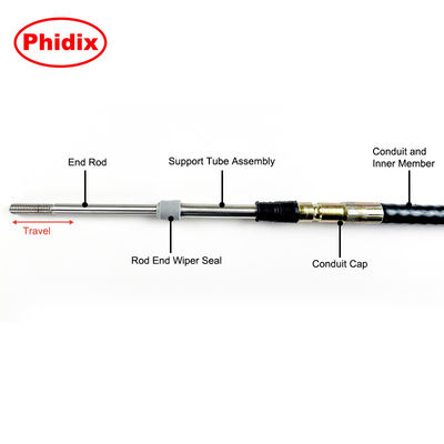 Kabel Kontrol Push Pull yang tahan lama, disesuaikan dengan semua jenis kabel kontrol