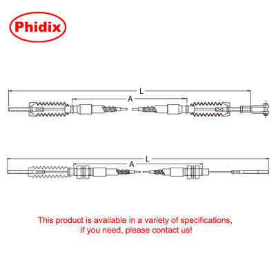 Industrial Mechanical Control Cable Assembly Pull - Hanya kabel penukar gir tegangan