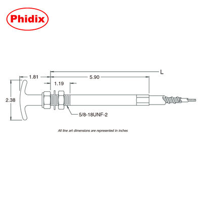 Twist Locking Control Kabel Kepala, Plated Carbon Steel Locking Push Pull Kabel Kepala
