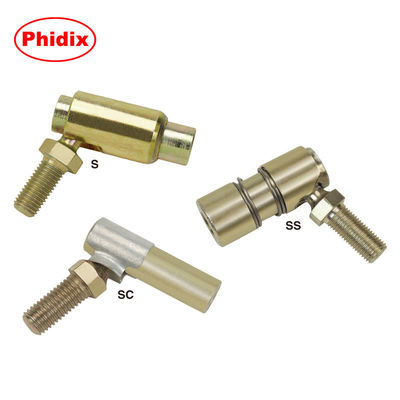 S/SS/SC Series Quick-Disconnect Ball Joints. Desain Sleeve & Clip Spring-Loaded untuk Sistem Pertanian & Material Handling. Baja Zinc Plated dengan Studs yang Diobati Panas.