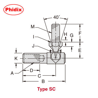 S/SS/SC Series Quick-Disconnect Ball Joints. Desain Sleeve & Clip Spring-Loaded untuk Sistem Pertanian & Material Handling. Baja Zinc Plated dengan Studs yang Diobati Panas.
