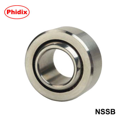 NSSB Series Smaller-Body Stainless Steel Spherical Bearings. PTFE-Lined untuk Ketahanan Korosi dalam Pengolahan Kelautan & Makanan. Press-Fit atau V-Groove Mounting.