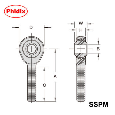 SSPM/SSPF Series Stainless Steel Rod Ends: Self-Lubricating, Corrosion-Resistant Design untuk Heavy-Duty Industrial Motion Control