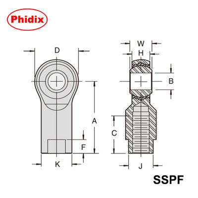 SSPM/SSPF Series Stainless Steel Rod Ends: Self-Lubricating, Corrosion-Resistant Design untuk Heavy-Duty Industrial Motion Control