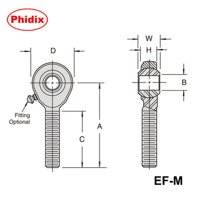 EM-M/EF-M Series Metal Rod Ends: Zinc-plated Metric Joints dengan PTFE Options & Korosi Resistance untuk Industrial Motion Control