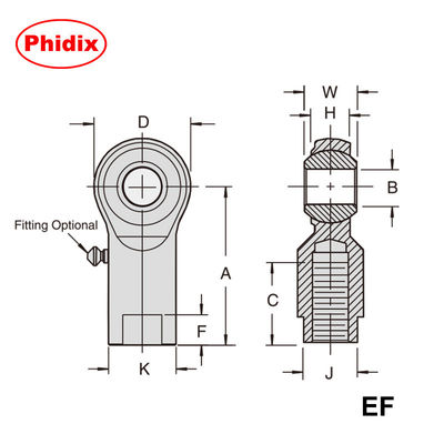 EM-M/EF-M Series Metric Rod Ends: PTFE-lined, Corrosion-Resistant Heavy-Duty Joints untuk Low Maintenance Motion Control
