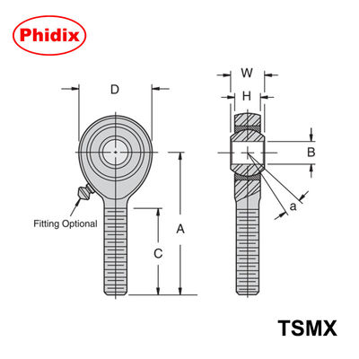 Tugas berat TSMX/TSFX Series Rod Ends: Precision 3-Piece Metal Design for High-Load Motion Control