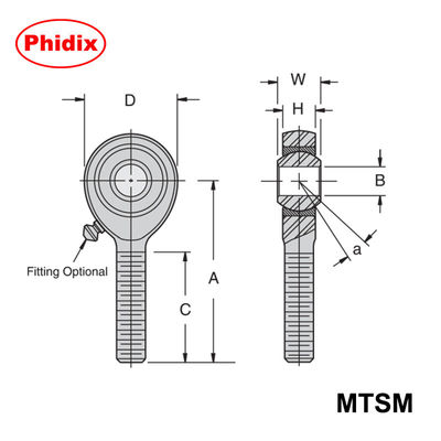 MTSM/MTSF Series Metal-to-Metal Rod Ends