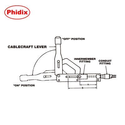 Lever Rem Taman Industri Bertujuan Berat dengan Kunci Over-Center & Tegangan Disesuaikan.