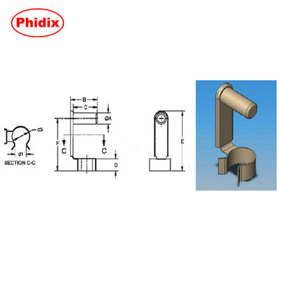 Berbagai Dimensi Gas Spring Carbon Steel Clevis