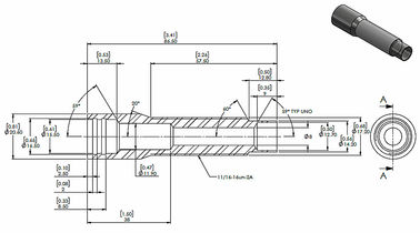 Fittings ujung kabel presisi tinggi MD Threaded Conduit Cap dengan 11/16 UNF Thread