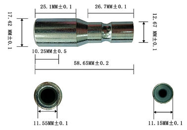 Kehidupan Layanan Panjang Fitting Ujung Kabel Disesuaikan Cap Saluran LD Grooved
