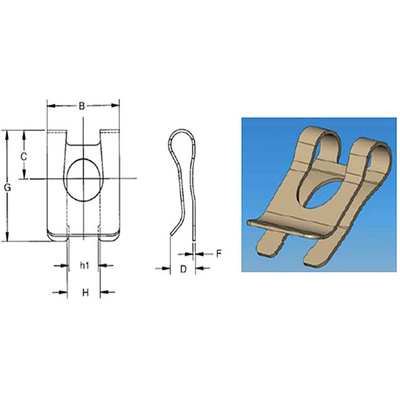 Zinc Plated Stainless Steel Clevis Pin Keamanan Fasteners Untuk Lawn / Taman