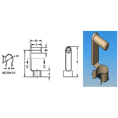 Zinc Plated Stainless Steel Clevis Pin Keamanan Fasteners Untuk Lawn / Taman