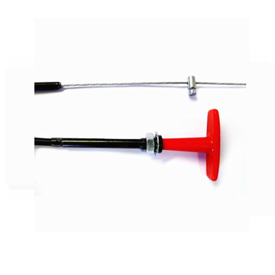 Red T Handle Control Cable Assembly Untuk Pengendalian Throttle / Regulasi Valve