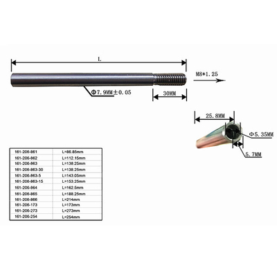 Semua ukuran stainless steel Thread Rod / Karbon Steel Hollow Threaded Rod